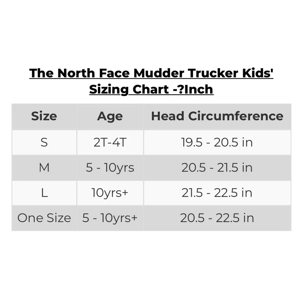 The North Face Logo Patch Mudder Trucker Hat Cap Snapback‎ Youth One Size